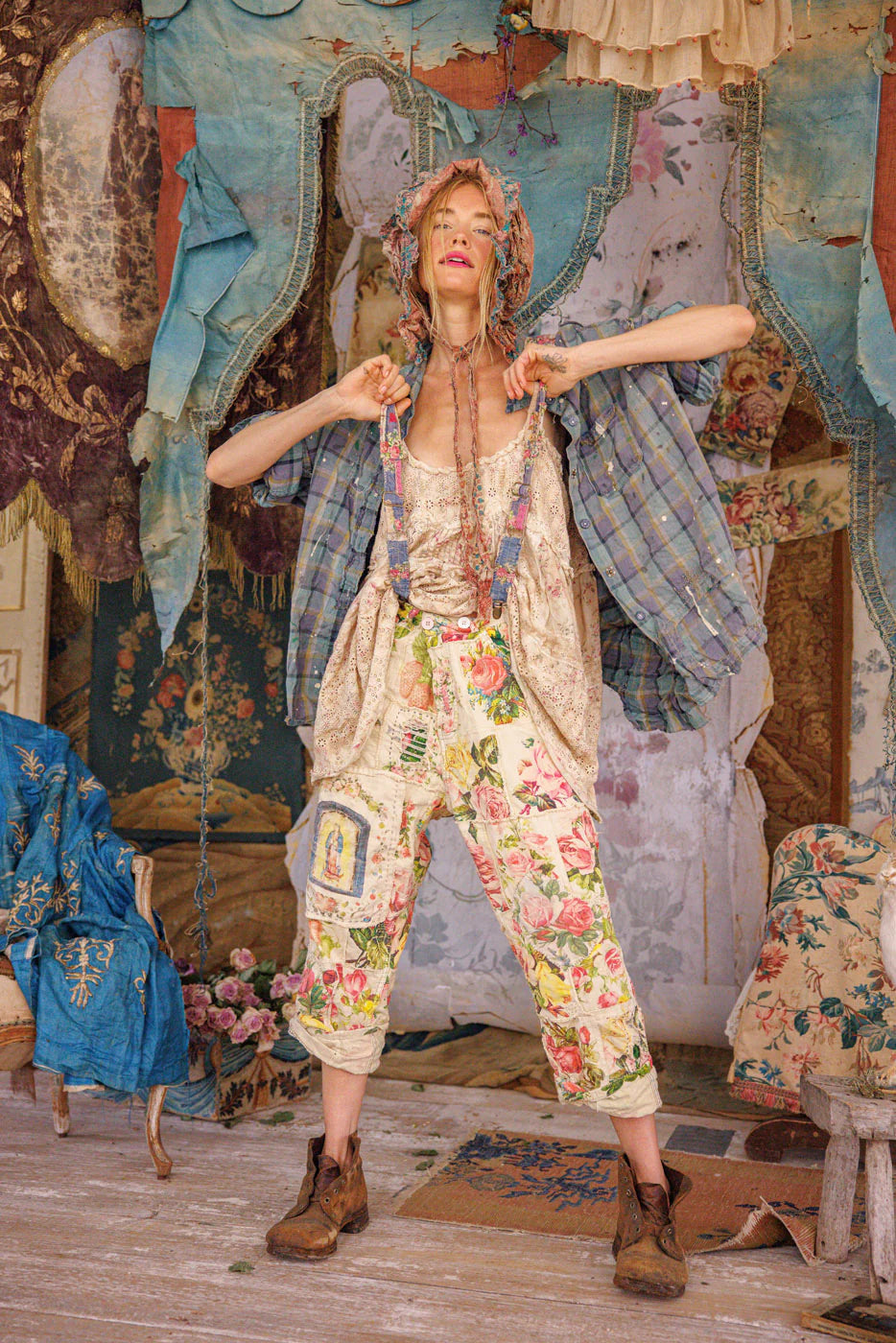 Pant 411 Patchwork Miner Trousers Lady Madonna