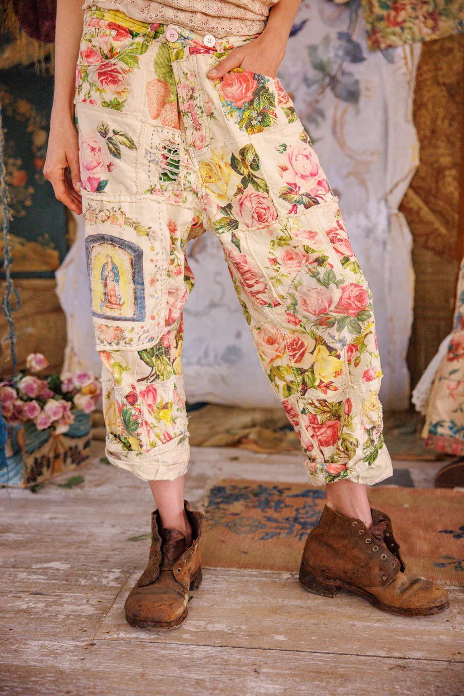 Pant 411 Patchwork Miner Trousers Lady Madonna