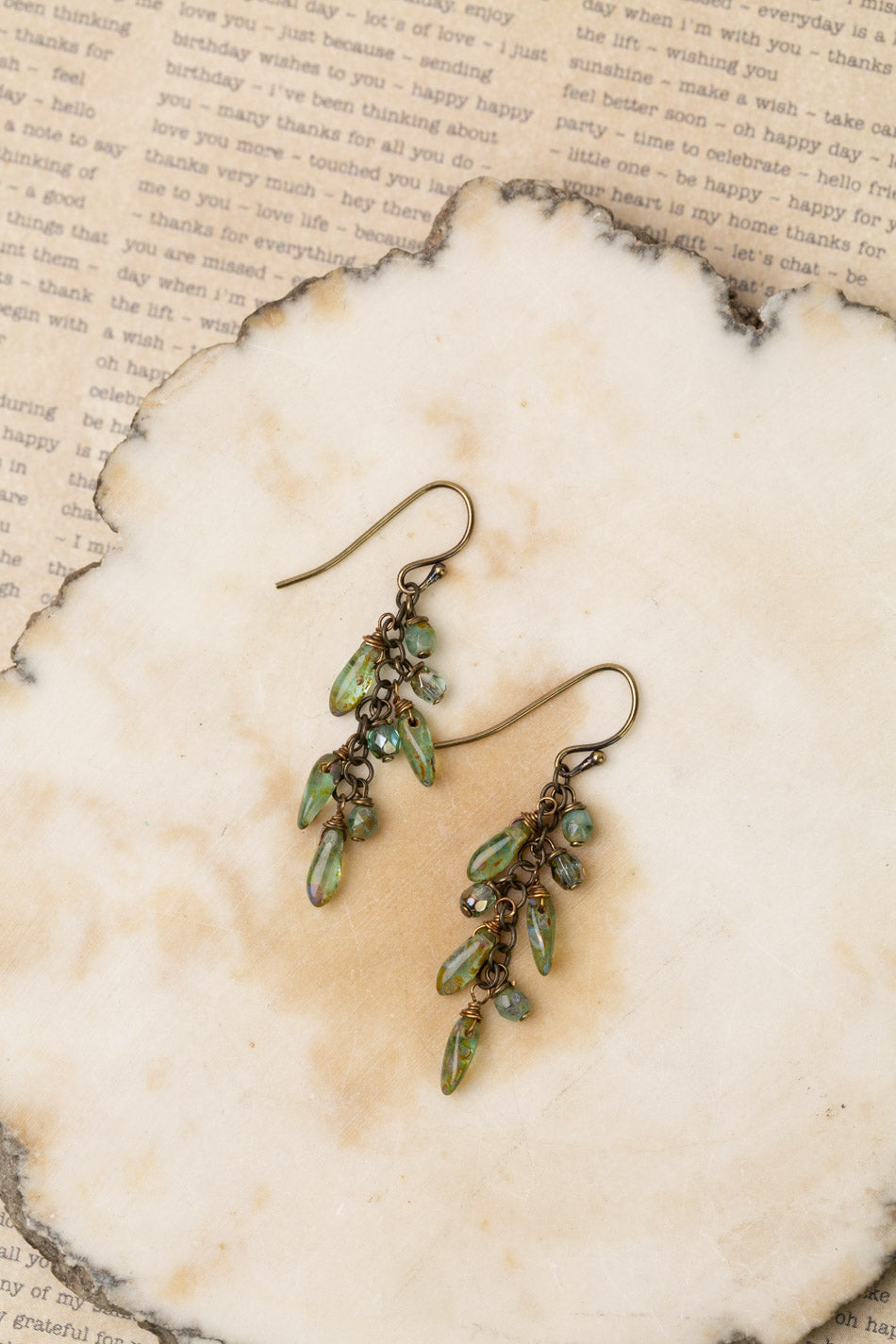 Rustic Creek Cluster Earrings E074