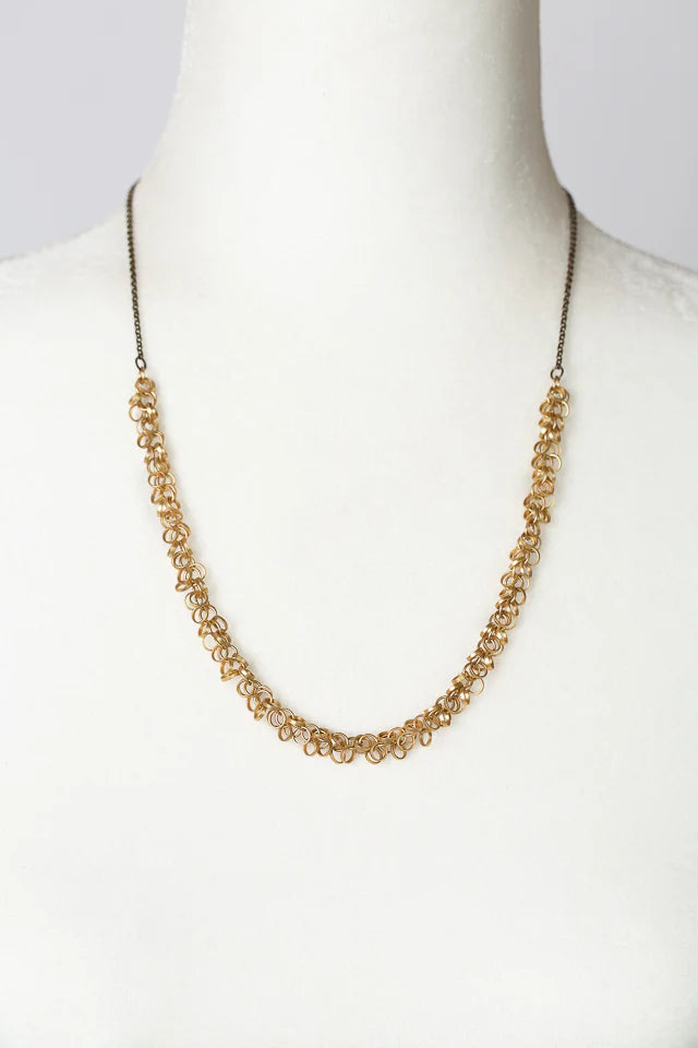 River Ridge Antique Brass Simple Necklace N029