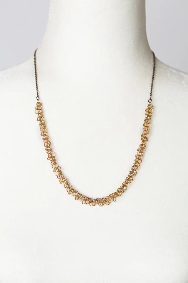River Ridge Antique Brass Simple Necklace N029 - Vintage Vault Boutique