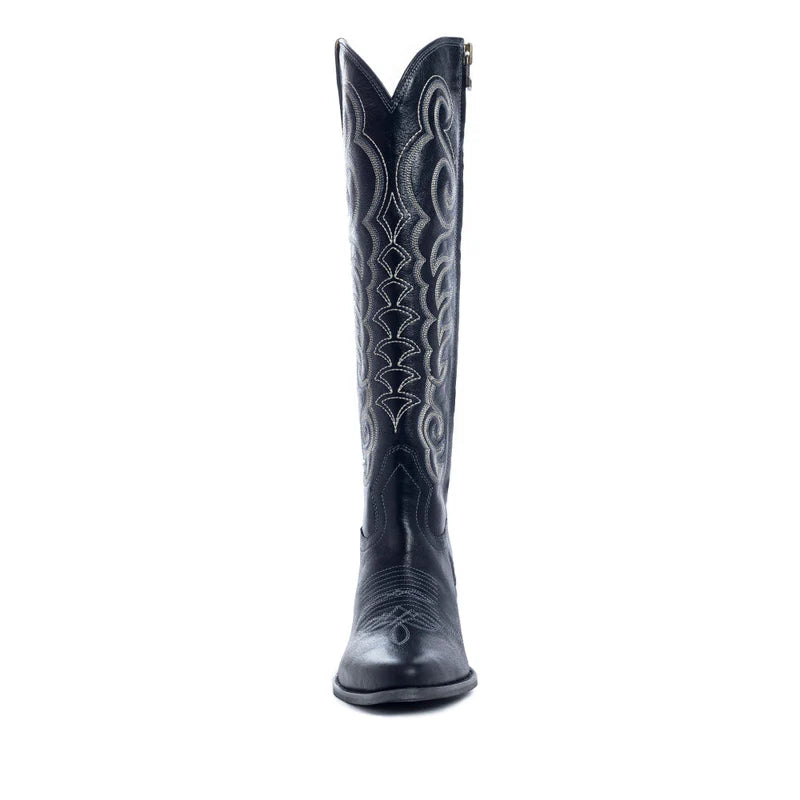 Ebony Stitched Western Tall Boot