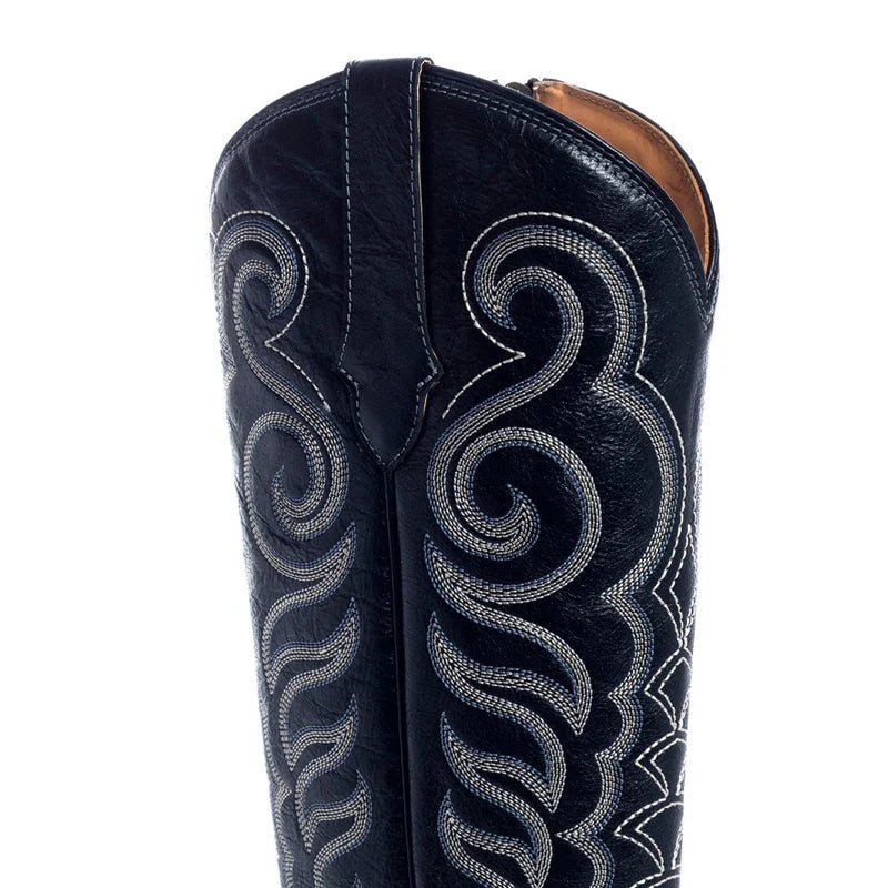 Ebony Stitched Western Tall Boot - Vintage Vault Boutique