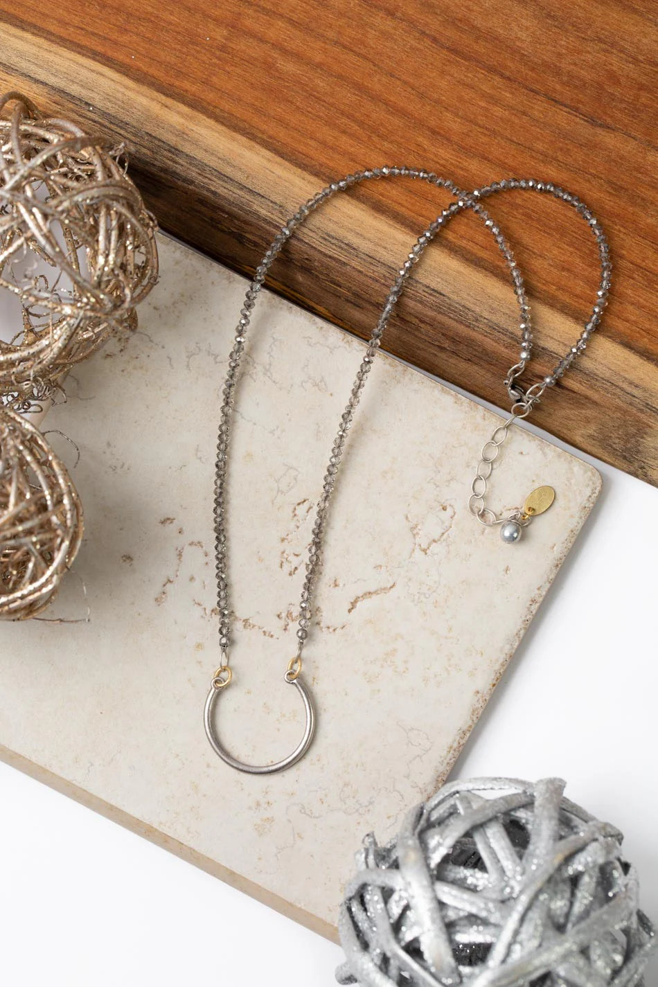 Silver & Gold Simple Necklace N067