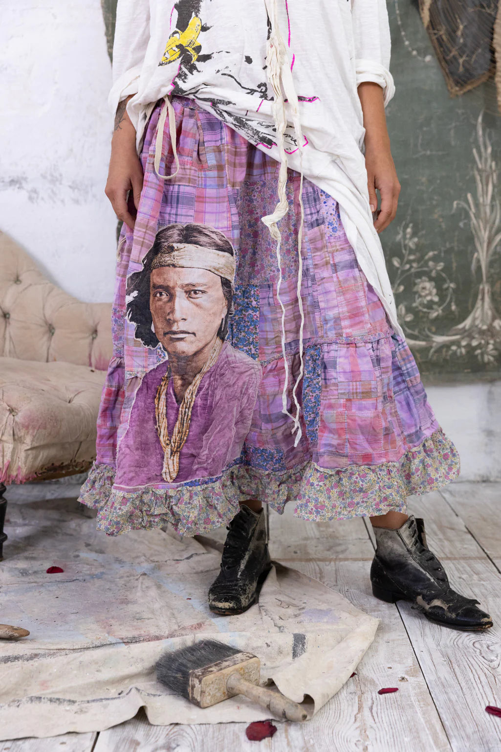 Skirt 158 Spirit Warrior Pissarro Skirt Madras Allium