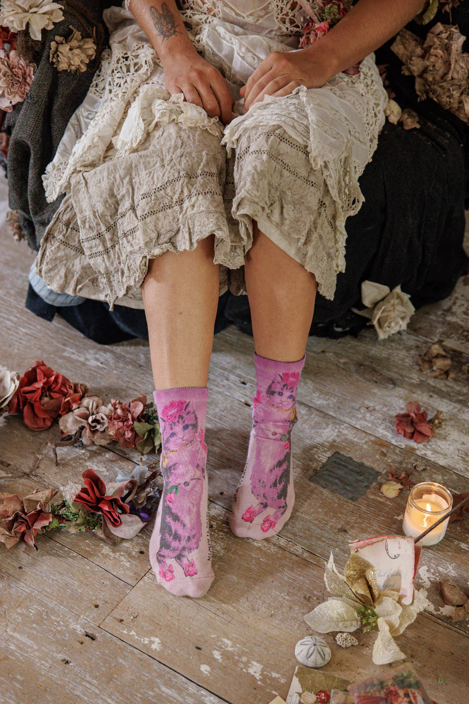 Sock 174 Margaret MP Socks Allium Dip Dye