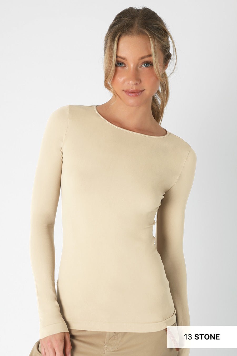 Long Sleeve Crew Neck Top - Vintage Vault Boutique