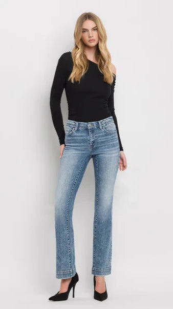 Mid-Rise Boot Cut with Hem