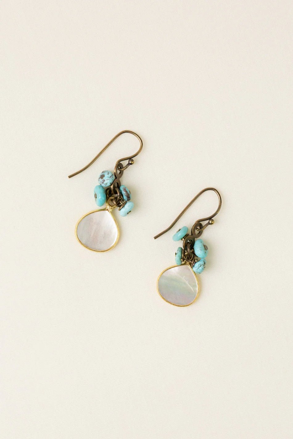 Transcend Pearl Bezel Earrings E014 - Vintage Vault Boutique
