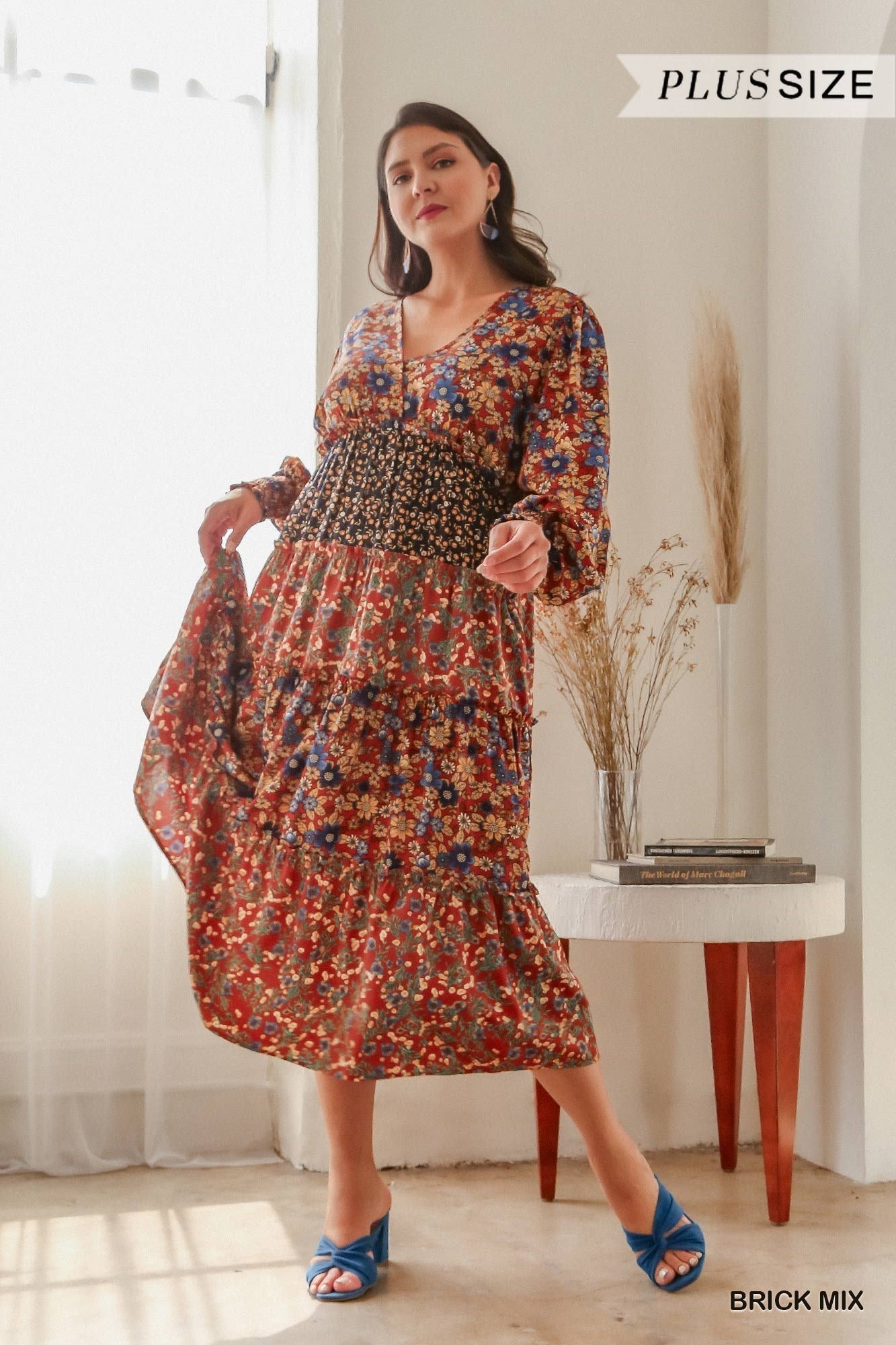 Floral Print Midi Dress