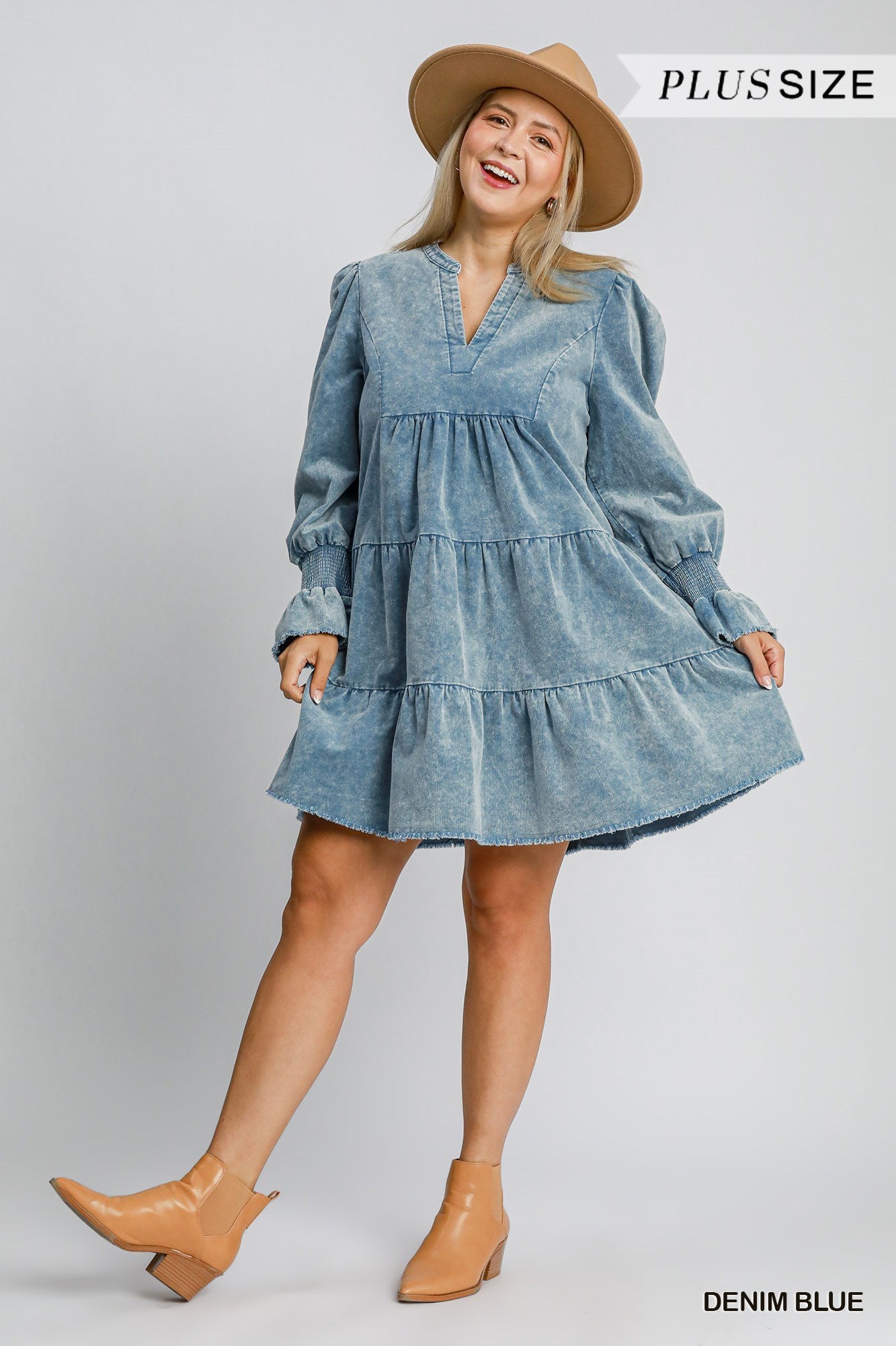 Stone Washed Corduroy Dress