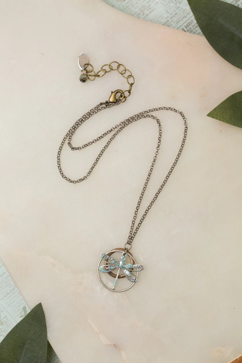 Wisdom Within Simple Dragonfly Necklace N004 - Vintage Vault Boutique