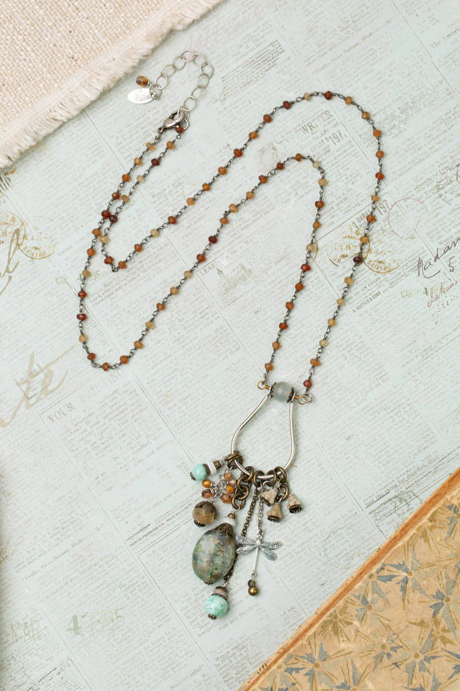 Wisdom Within Dragonfly Cluster Necklace N006