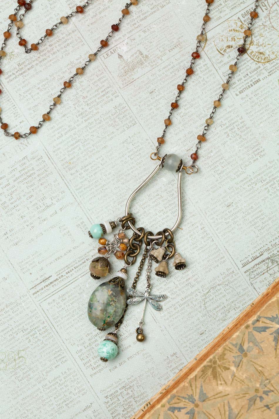 Wisdom Within Dragonfly Cluster Necklace N006