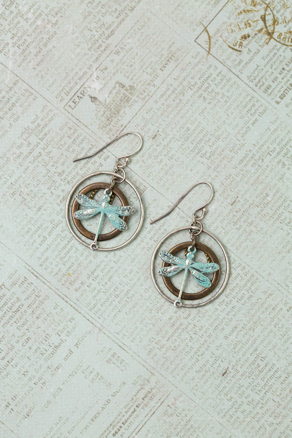 Wisdom Within Dragonfly Hoop Earrings E015