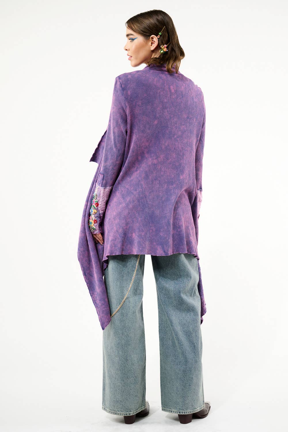 Purple Wash Traveling Shawl