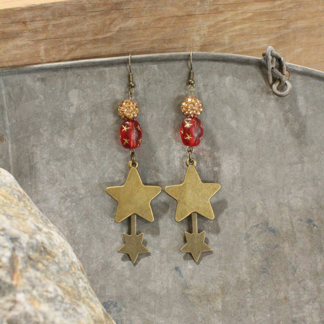 Fireworks Explosion Dangle Drop Earrings - Vintage Vault Boutique