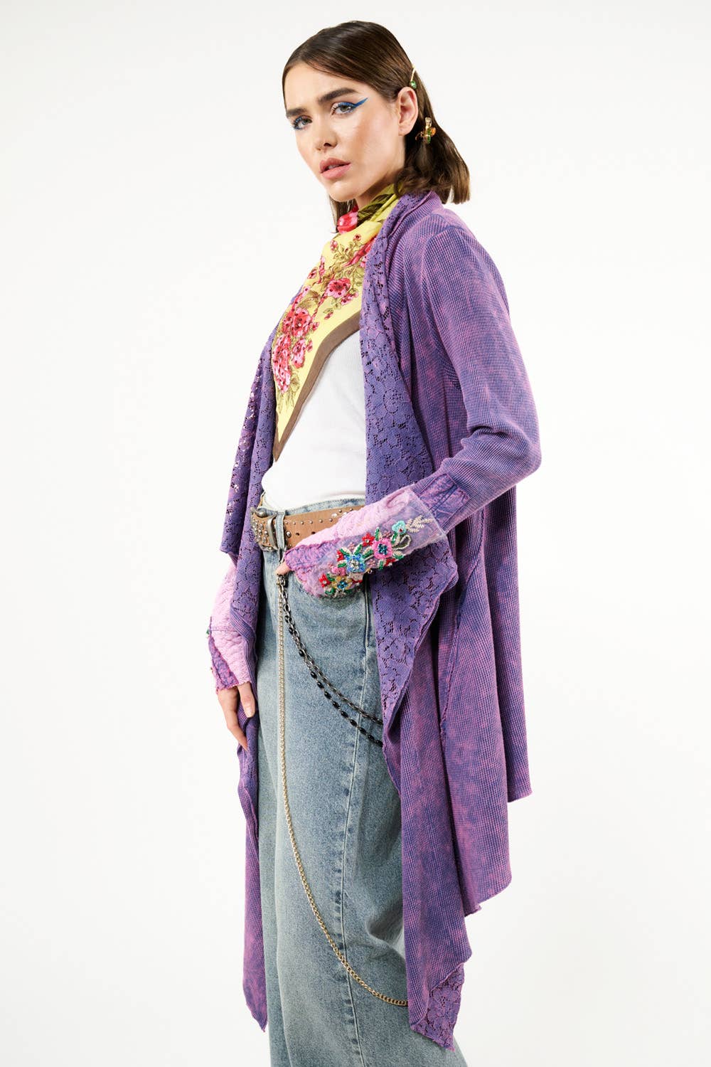 Purple Wash Traveling Shawl