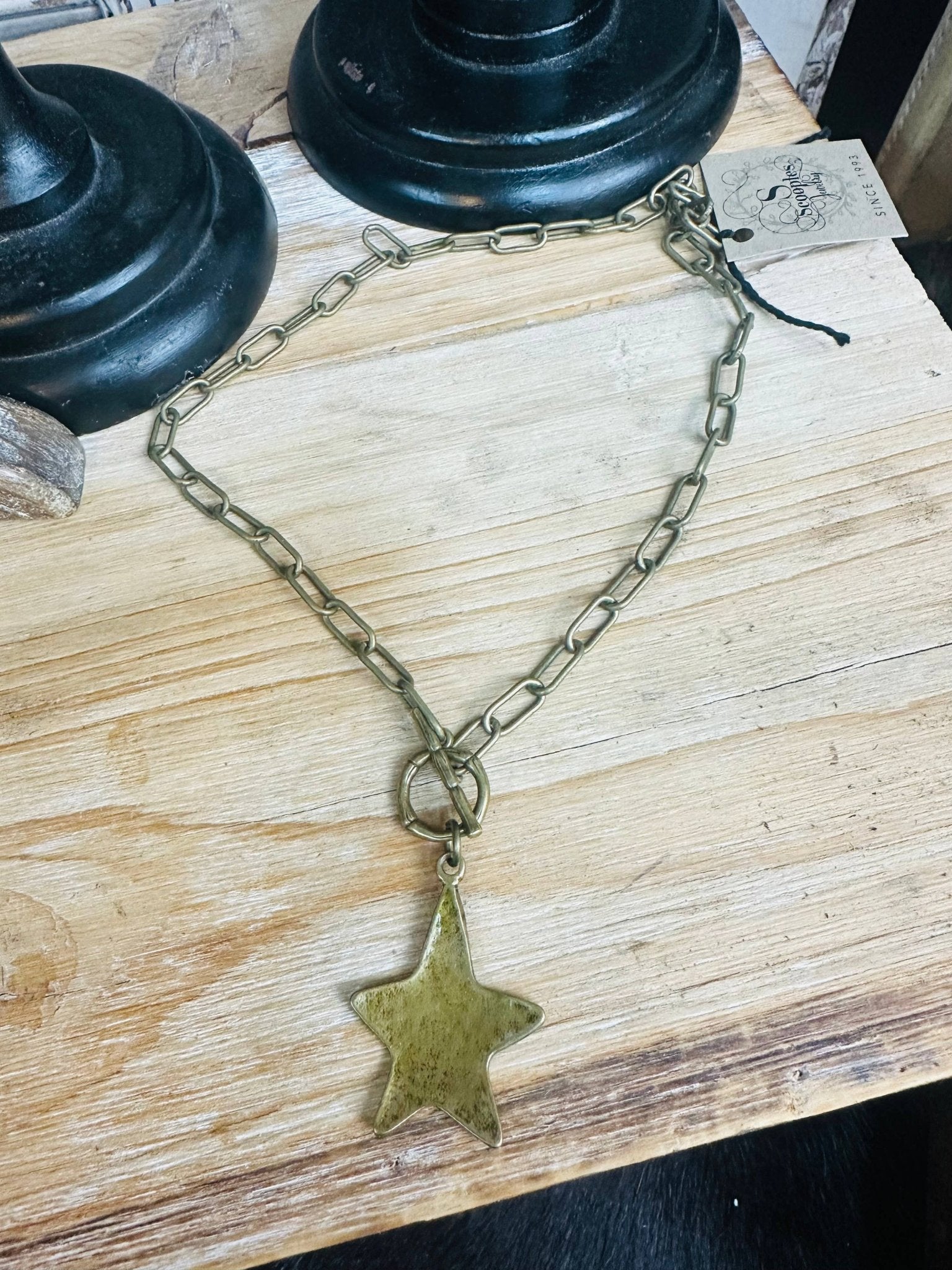 Bronze Toggle Star Necklace - Vintage Vault Boutique