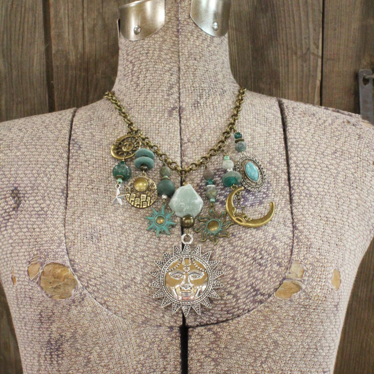 Day & Night Bronze Charmed Necklace