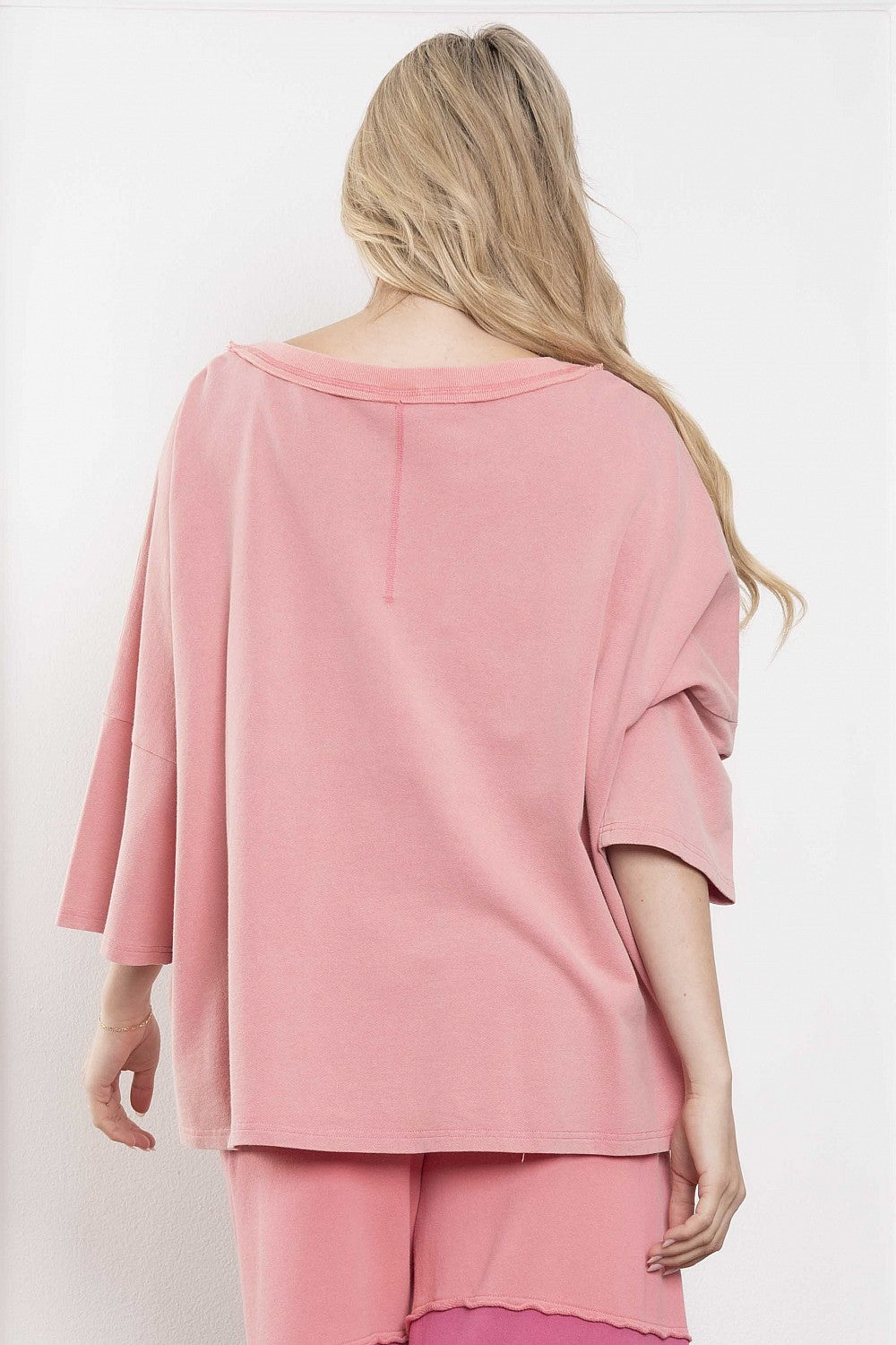 Ribbon Detail Sweatshirt Coral