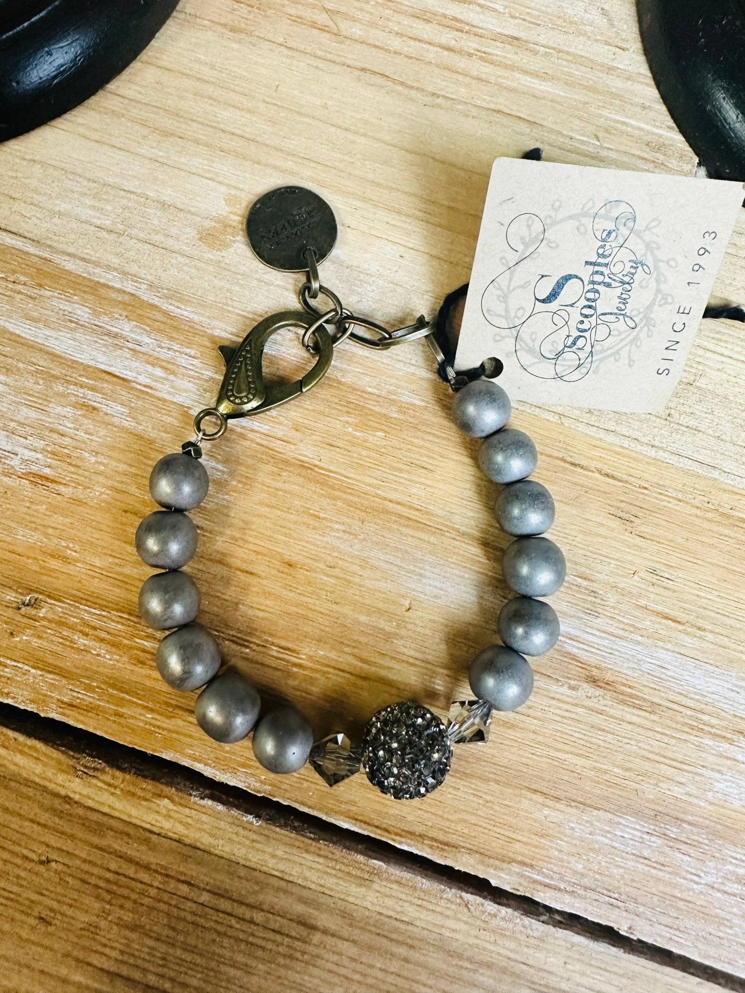 Matte Gray Diamond Bracelet - Vintage Vault Boutique