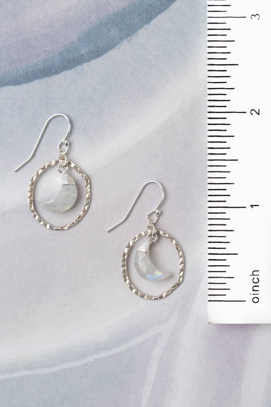 Mystic Moonstone Simple Earrings 007E