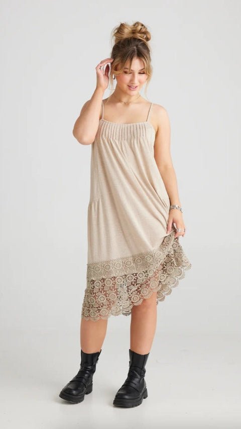 Marisol Lace Edged Dress/Slip - Vintage Vault Boutique