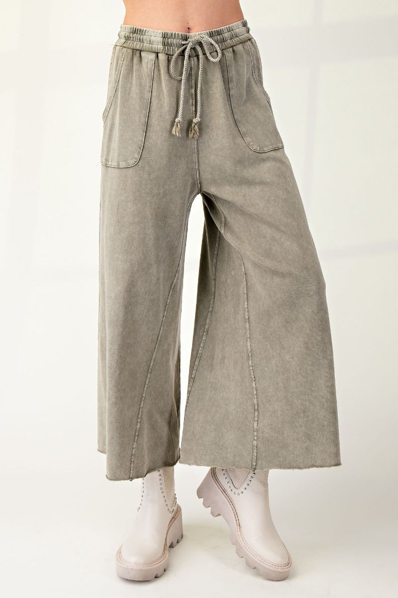 Ash Terry Knit Wide Leg Pants