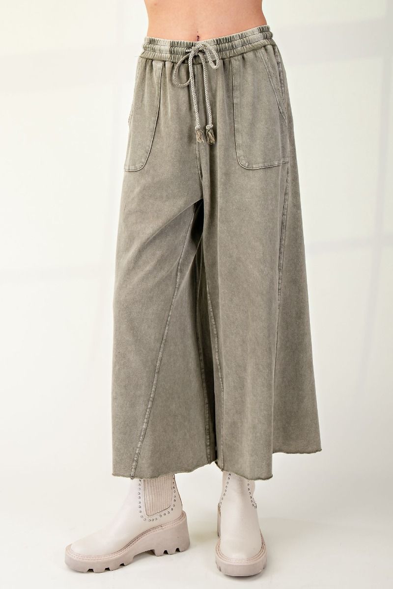 Ash Terry Knit Wide Leg Pants