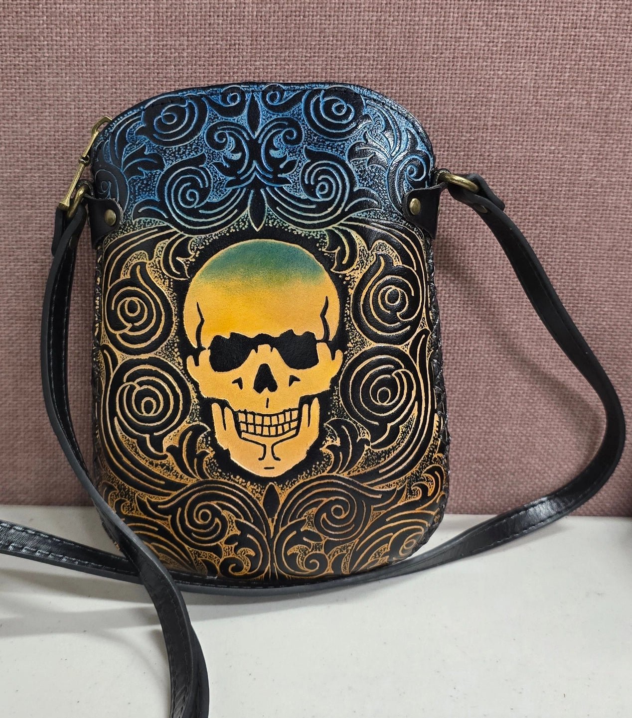 Leather Skull Pouch - Vintage Vault Boutique