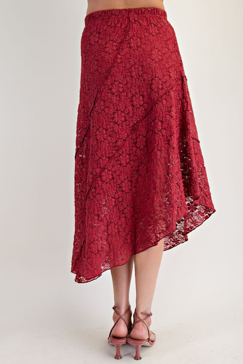 Moroccan Red Lace Skirt