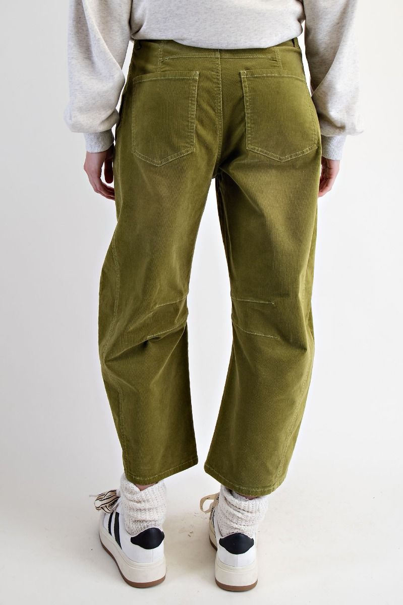 Green Juice Barrel Cut Pant