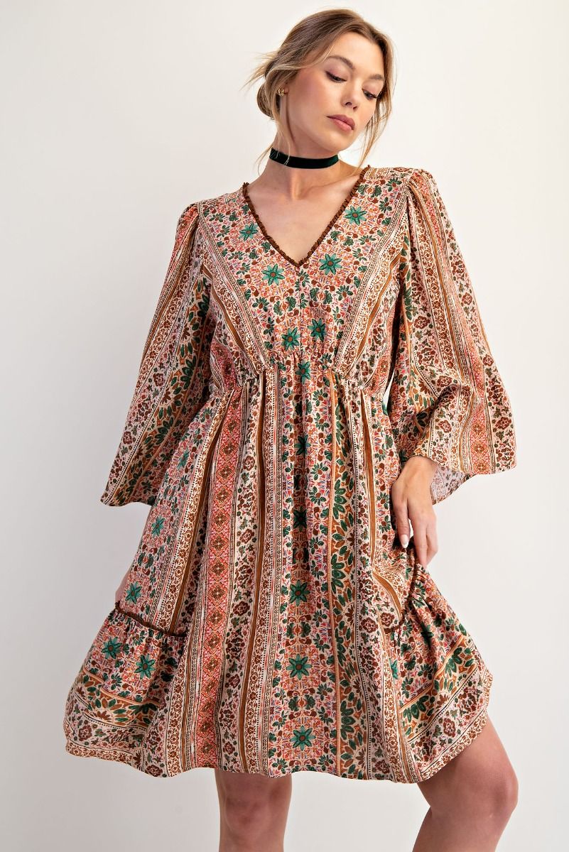 Natural Farm V-Neck Dress
