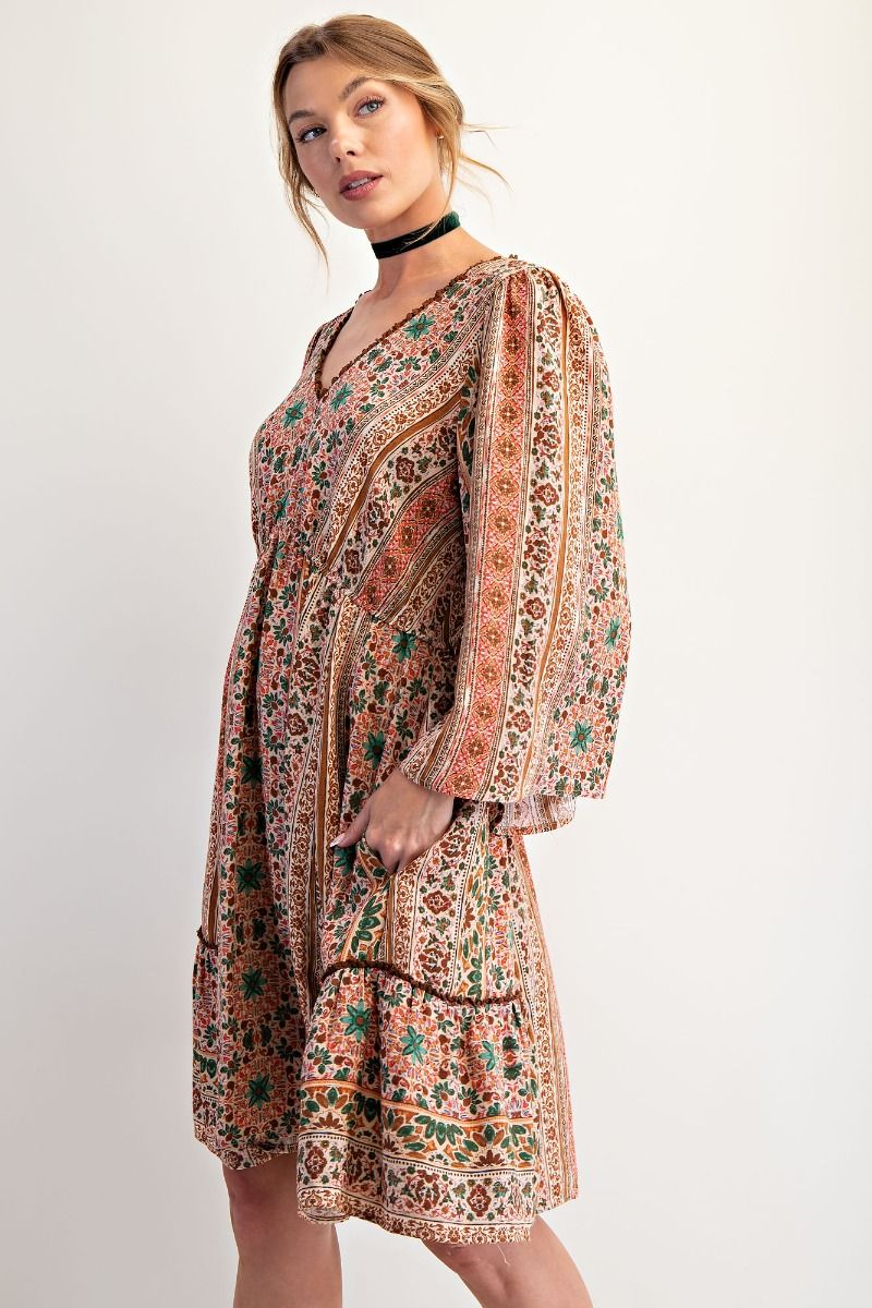 Natural Farm V-Neck Dress