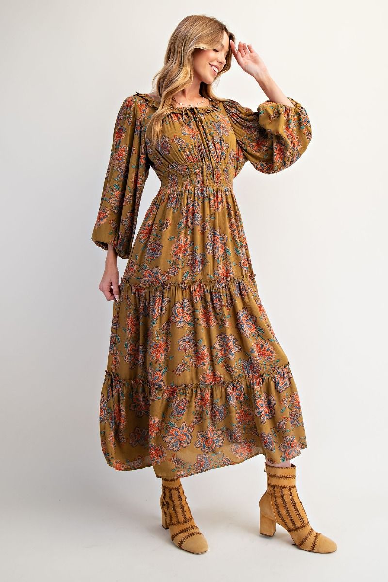Martini Olive Midi Dress