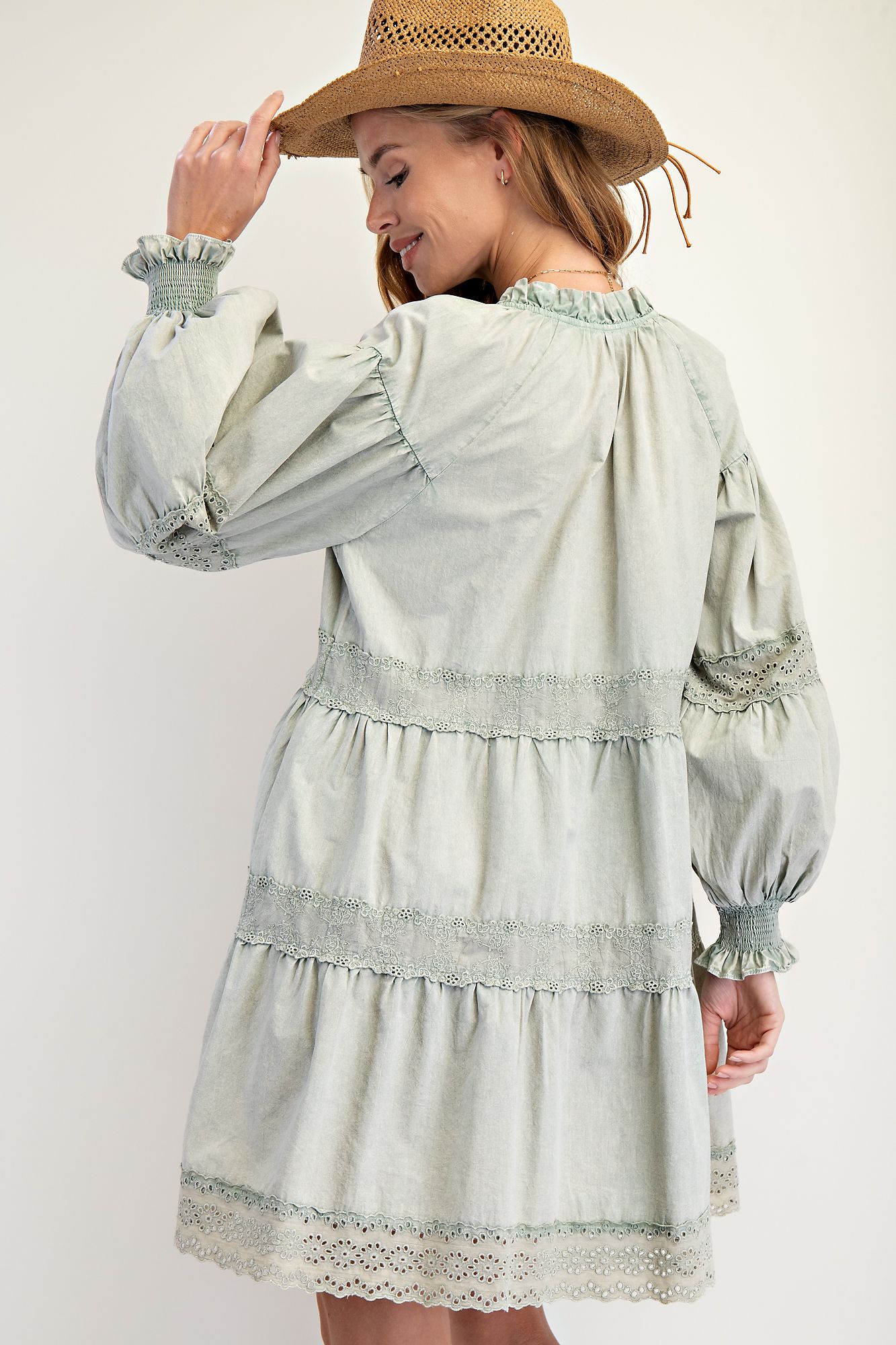 Sage Babydoll Dress