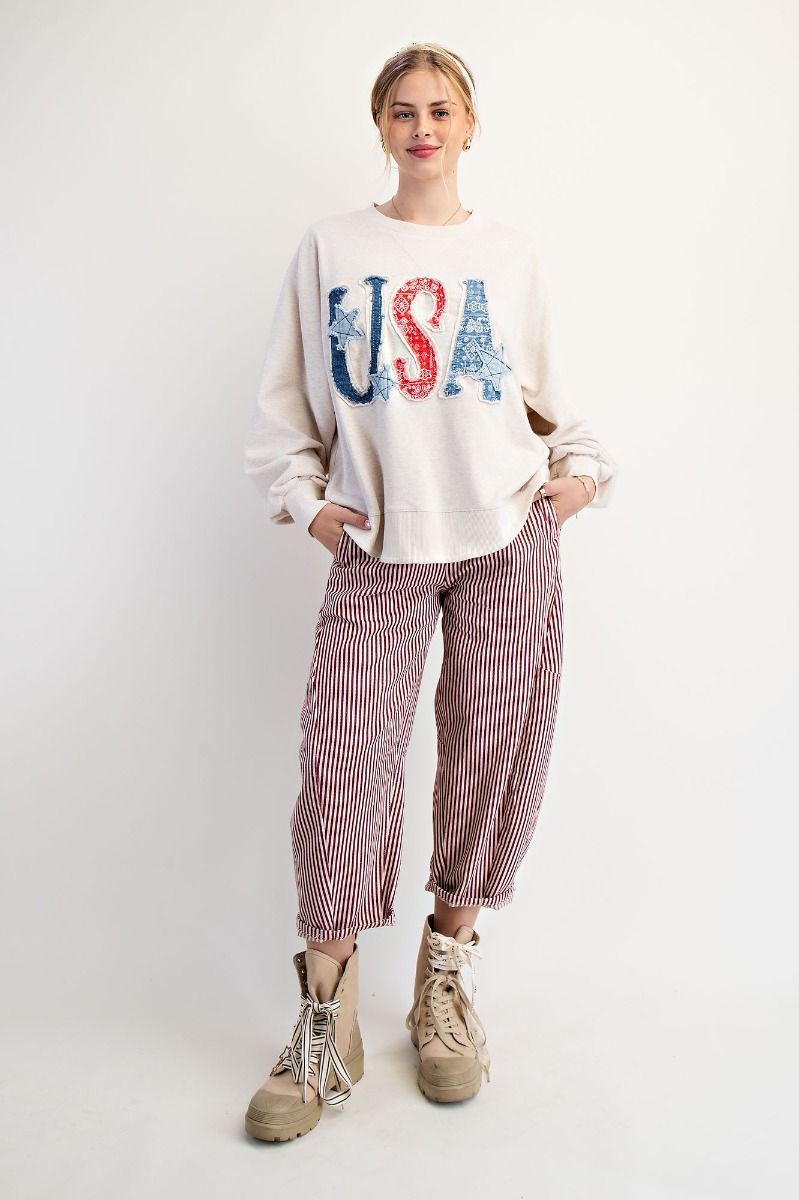 Oatmeal USA Sweatshirt