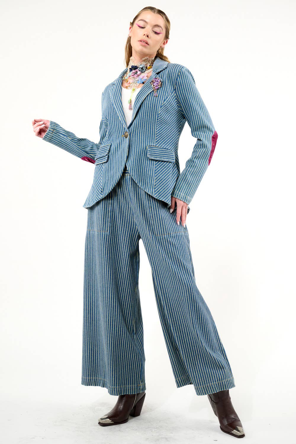 Alaia Stripe Denim Pants