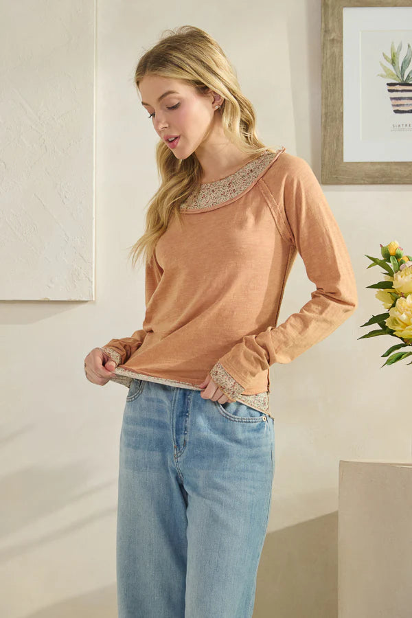 Long Sleeve Twofer Top
