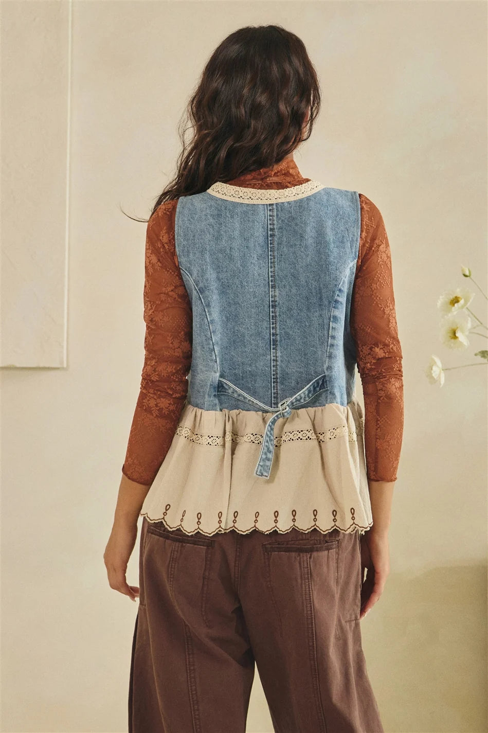 Sunflower Embroidery Vest
