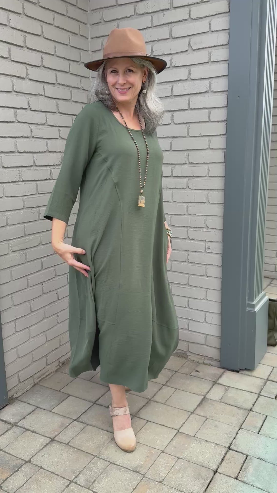Army Green Airflow Dress