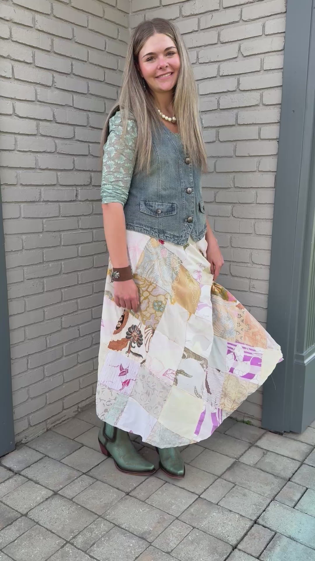 Patchwork Love Skirt - Sunset