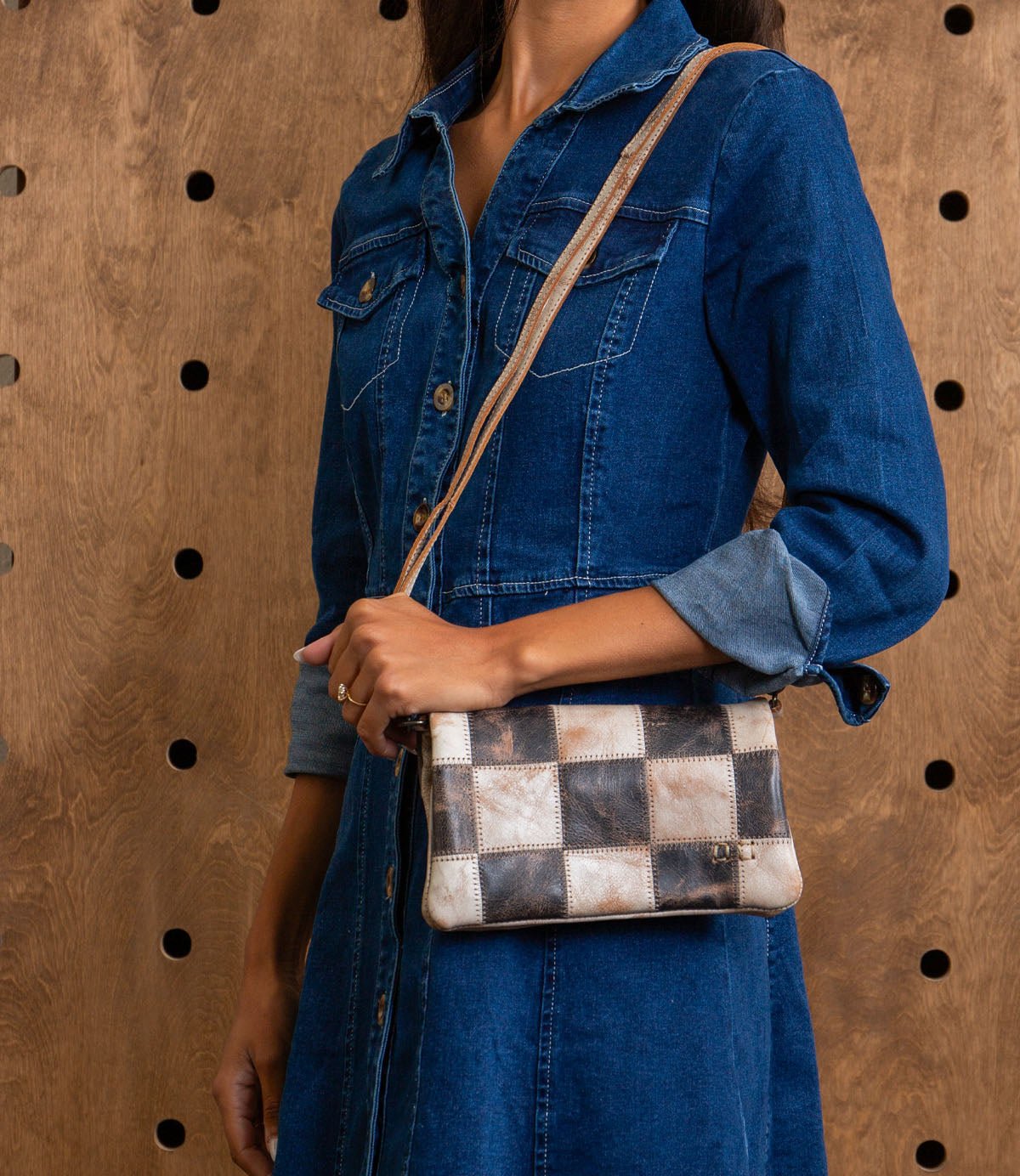 cadence - Checker Wallet and Clutch - Vintage Vault Boutique