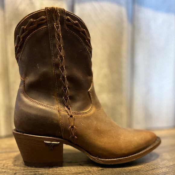 Side view of leather boot