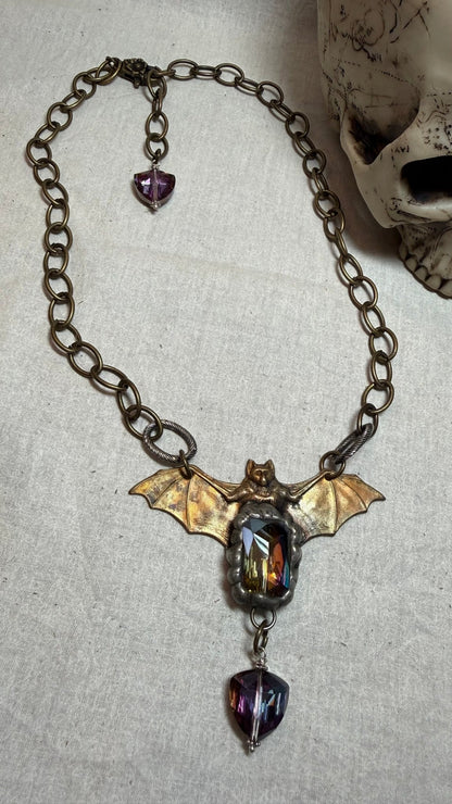 Bling Bat Necklace - Vintage Vault Boutique