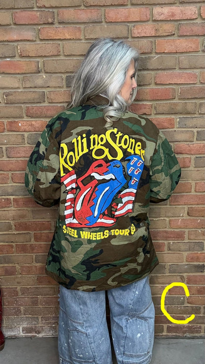 The Rolling Stones Camo Jacket - Vintage Vault Boutique