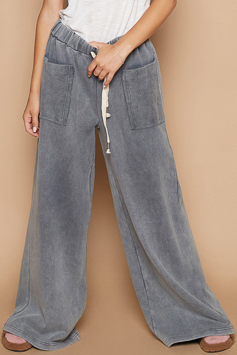 Wide Leg Terry Pant 