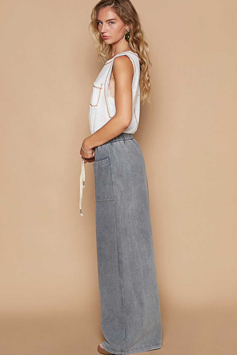 Wide Leg Terry Pant 