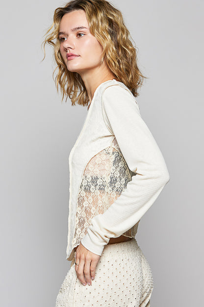Mix Thermal Lace Top